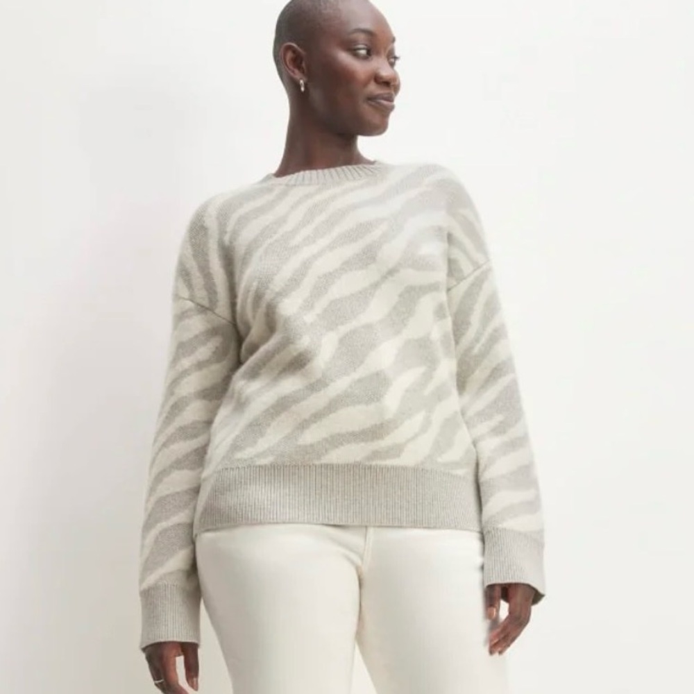 Everlane THE ALPACA TIGER JACQUARD Crewneck Sweater